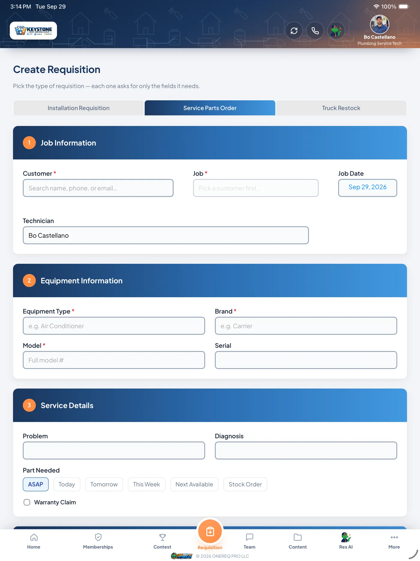 Requisitions